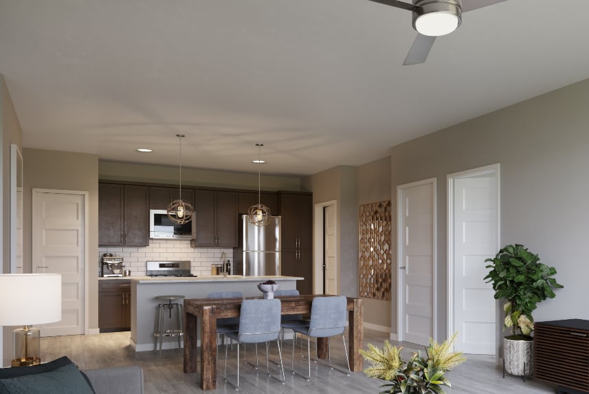 Fishers apartment kitchen area